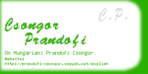 csongor prandofi business card